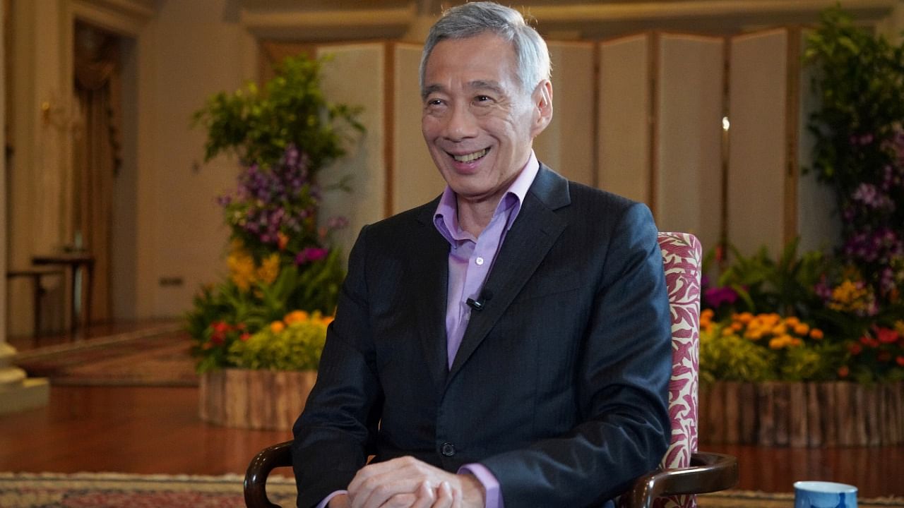 Singapore's Prime Minister Lee Hsien Loong speaks during an interview with BBC. Credit: Reuters