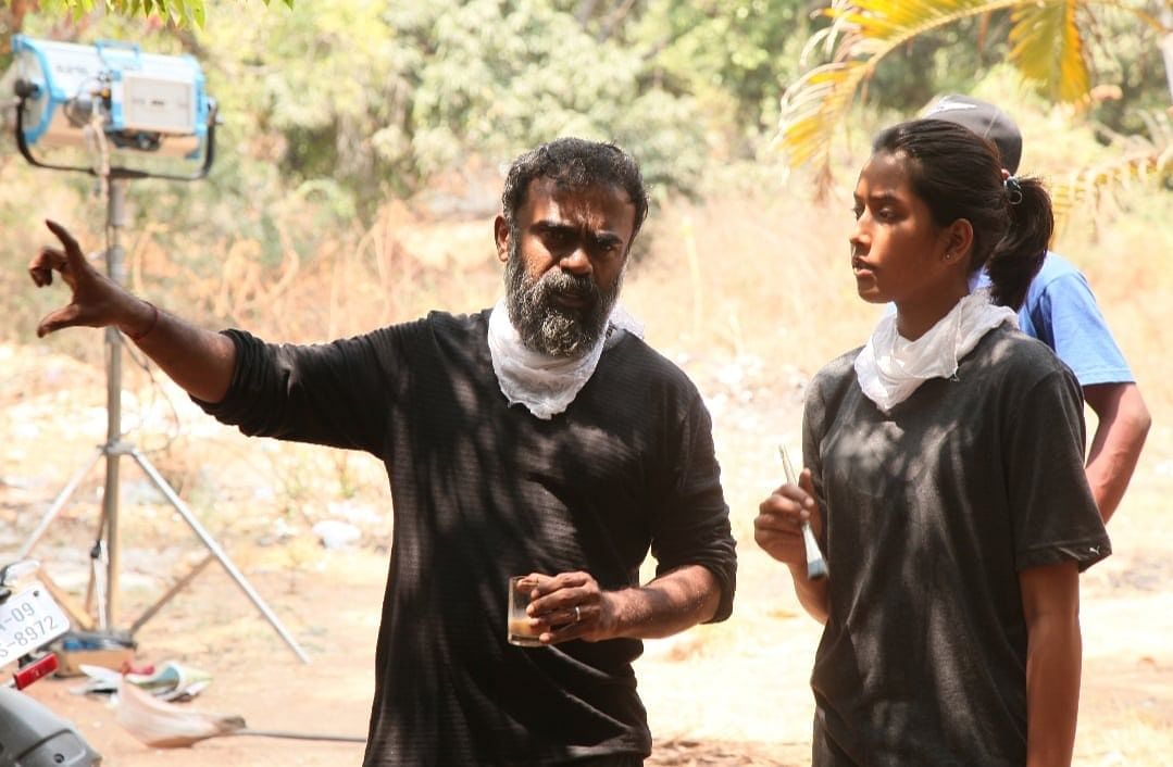 Amritha Bhargav with filmmaker Suri on the sets of 'Popcorn Monkey Tiger'. CREDIT: SPECIAL ARRANGEMENT