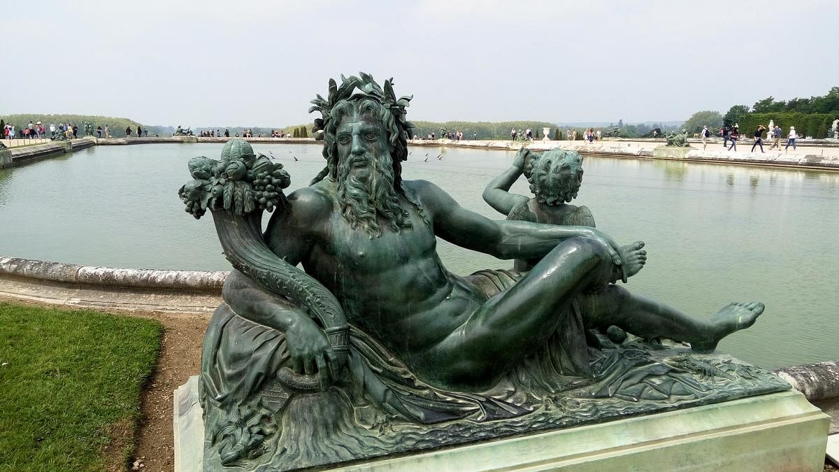 One of the allegorical figures placedaround the Water Terrace