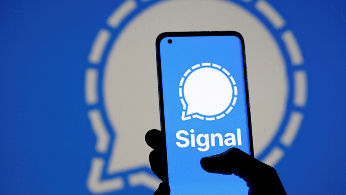 The Signal messaging app logo. Credit: Reuters File Photo