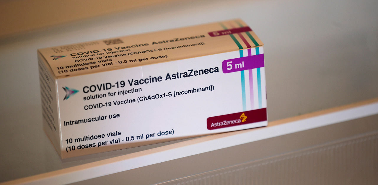 A box of AstraZeneca's coronavirus disease. Credit: Reuters Photo