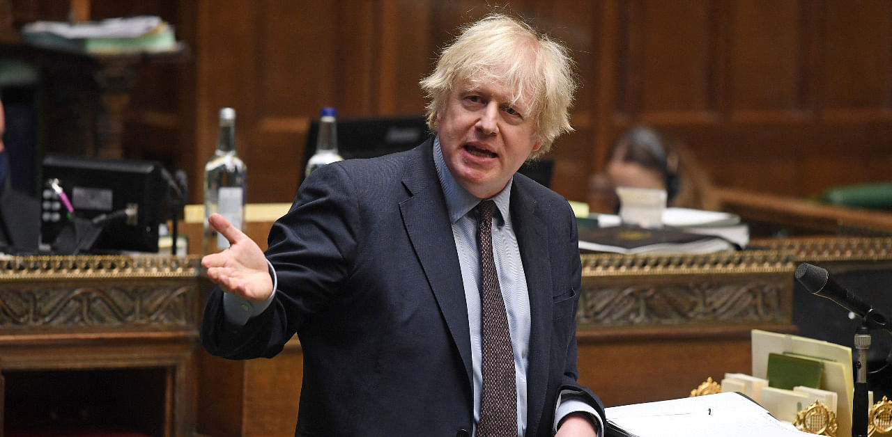 UK Prime Minister Boris Johnson on Tuesday announced the country's plans to stockpile nuclear weapons. Credit: AFP Photo