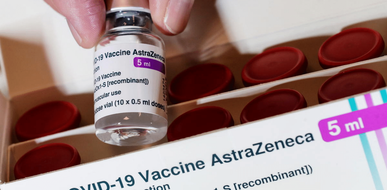 Vial with the AstraZeneca vaccine. Credit: Reuters Photo