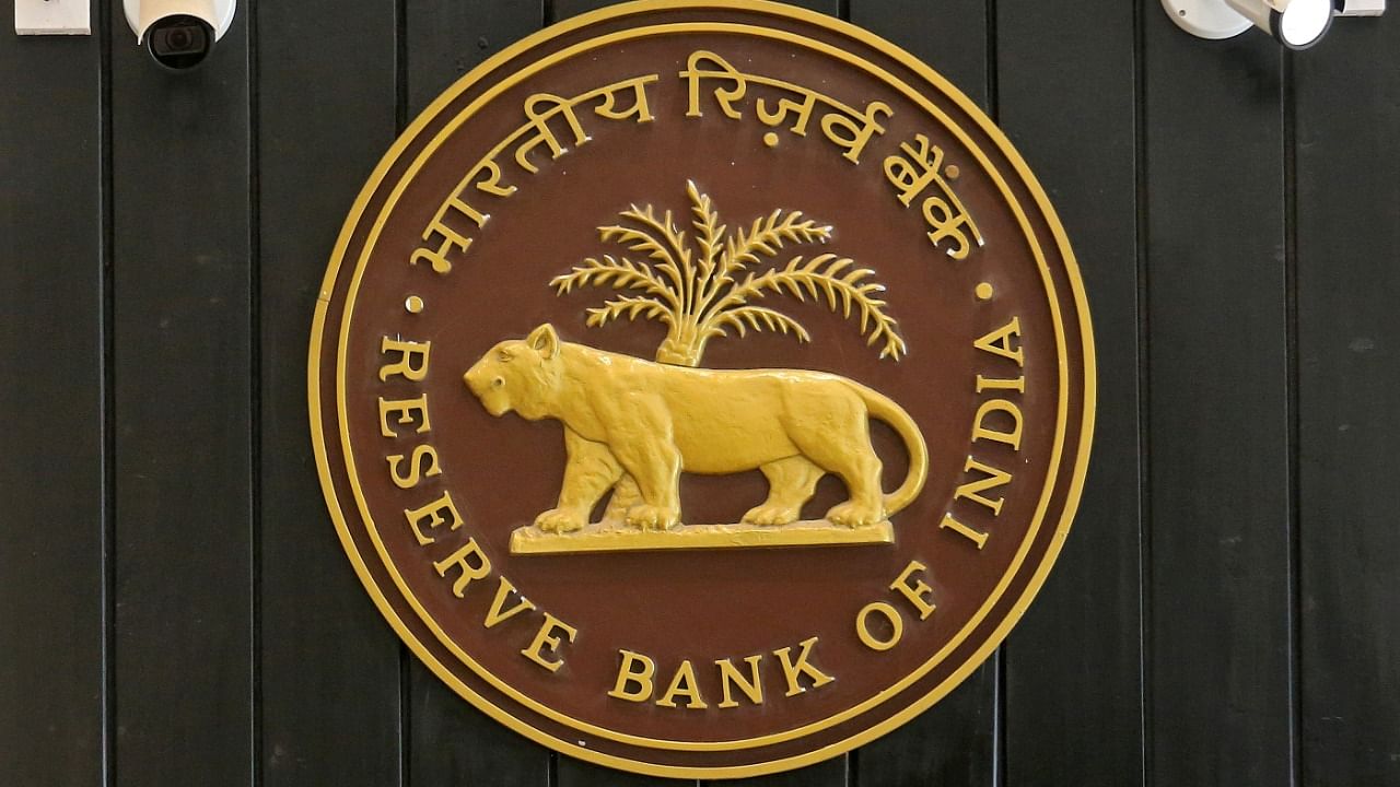 The logo of Reserve Bank of India (RBI) inside its headquarters in Mumbai, India. Credit: Reuters File Photo