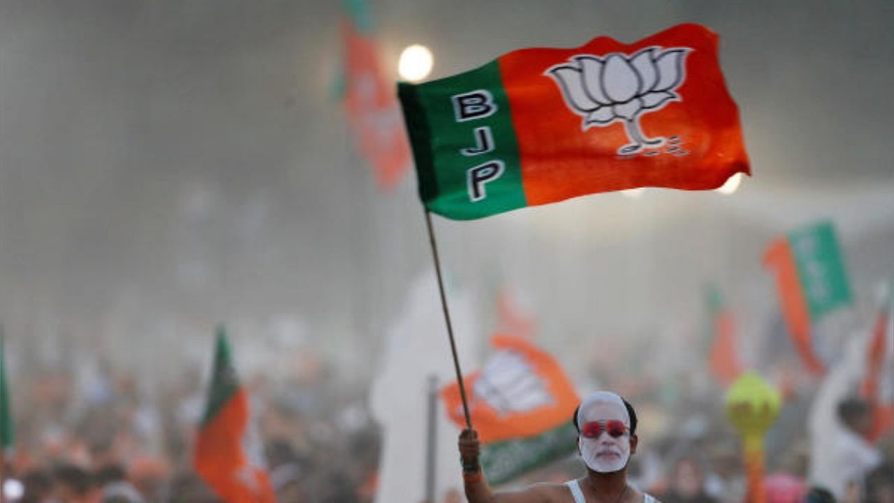 BJP flag. Credit: Reuters Photo