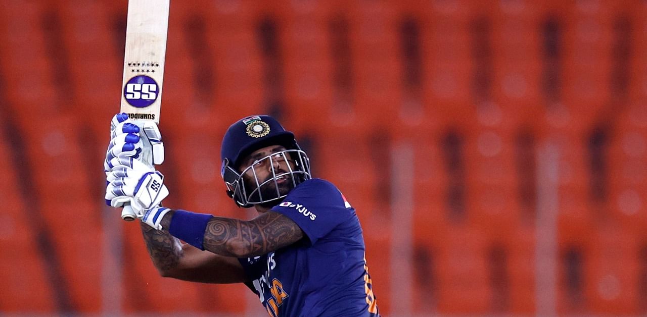 Yadav smashed 57 runs. Credit: Reuters Photo
