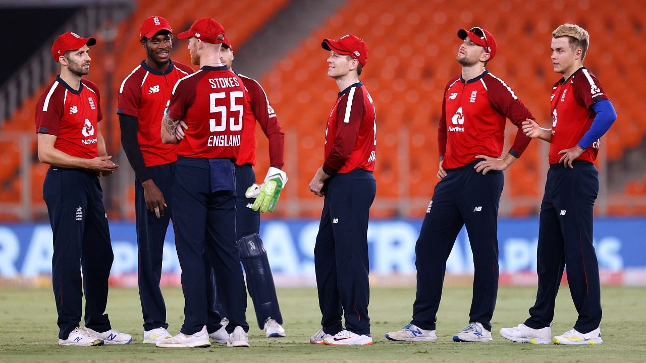 Eoin Morgan's England ere fined by the ICC for a slow over-rate during the 4th T20 against India on Thursday. Credit: Reuters Photo