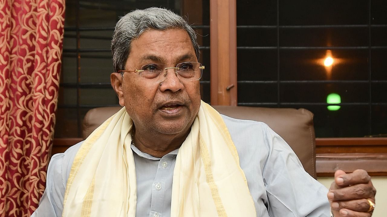 Former Karnataka Chief Minister Siddaramaiah. Credit: DH File Photo