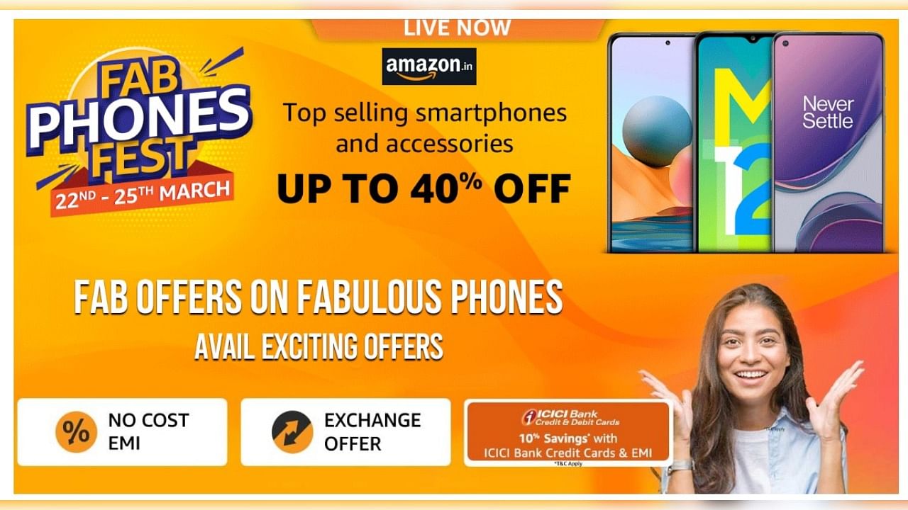 Amazon is hosting Fab Phones Fest from March 22 till March 25. Credit: Amazon India website