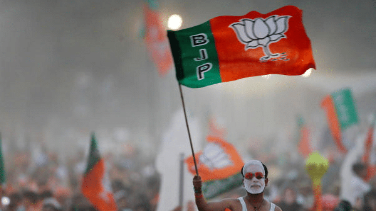 BJP flag. Credit: Reuters Photo