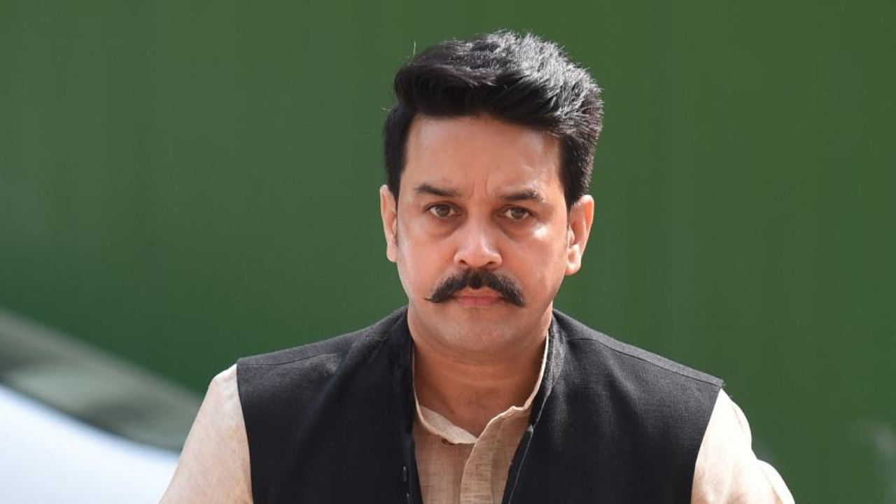 Union Minister of State for Finance and Corporate Affairs Anurag Singh Thakur. Credit: PTI.