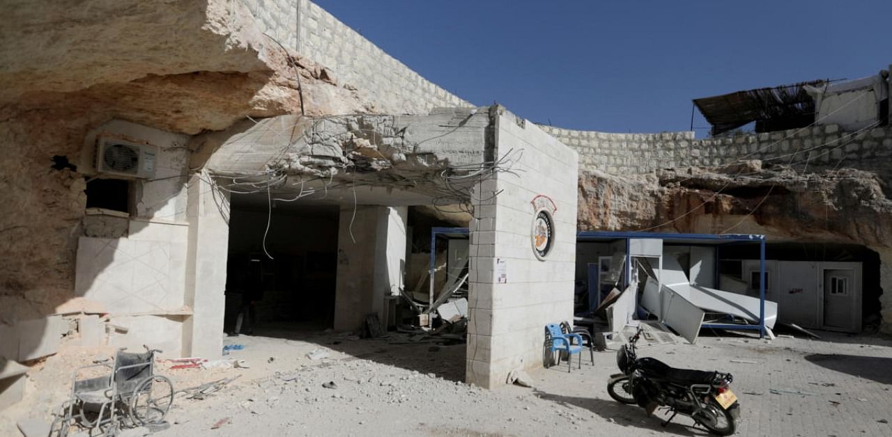 A view shows the damage at a hospital in a rebel-held town of Atareb in northwestern Syria. Credit: Reuters Photo
