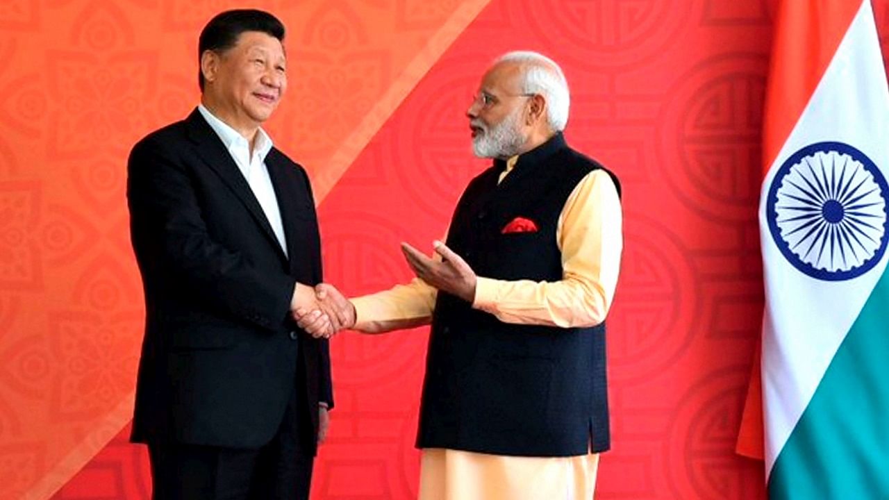 Prime Minister Narendra Modi with Chinese President Xi Jinping. Credit: PTI Photo