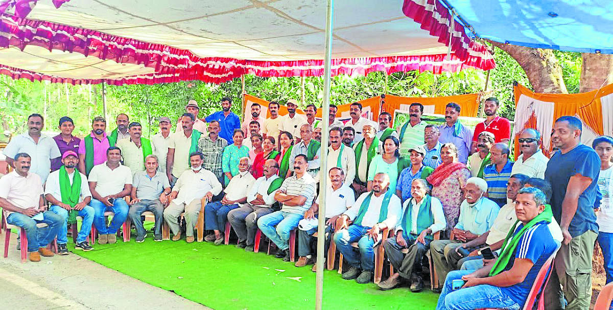 Farmers from various parts of Kodagu took part in a meeting held in Belluru in Ponnampet taluk on Monday.