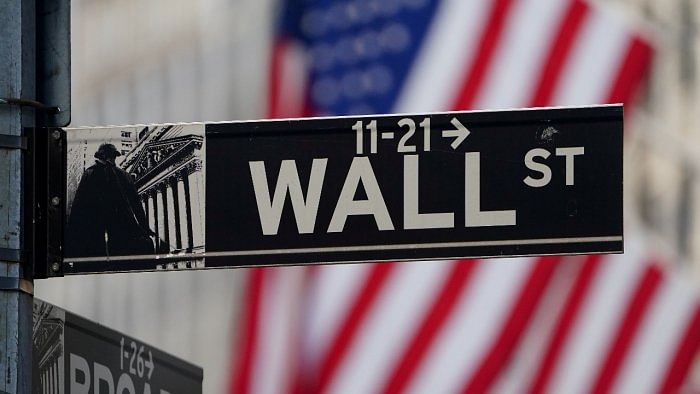 The Wall Street sign is pictured at the New York Stock exchange. Credit: Reuters File Photo