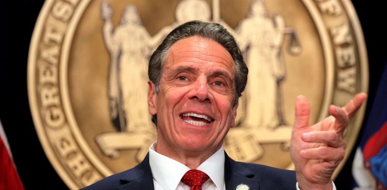 New York Governor Andrew Cuomo speaks at his offices in New York. Credit: Reuters Photo