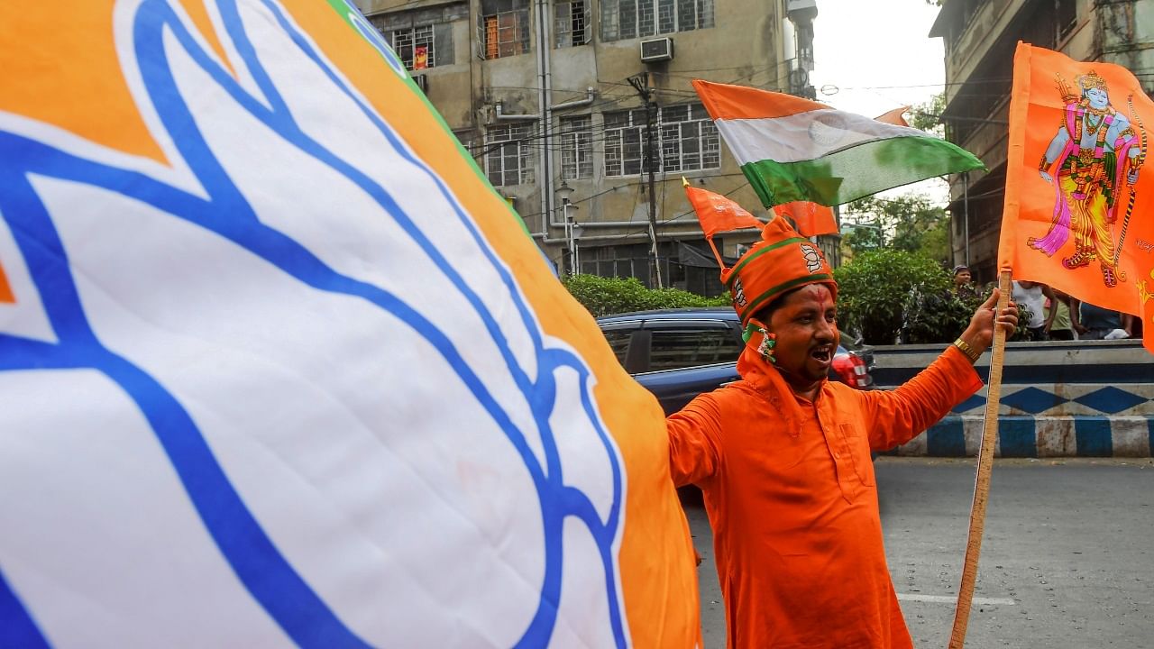 BJP flag. Credit: AFP Photo