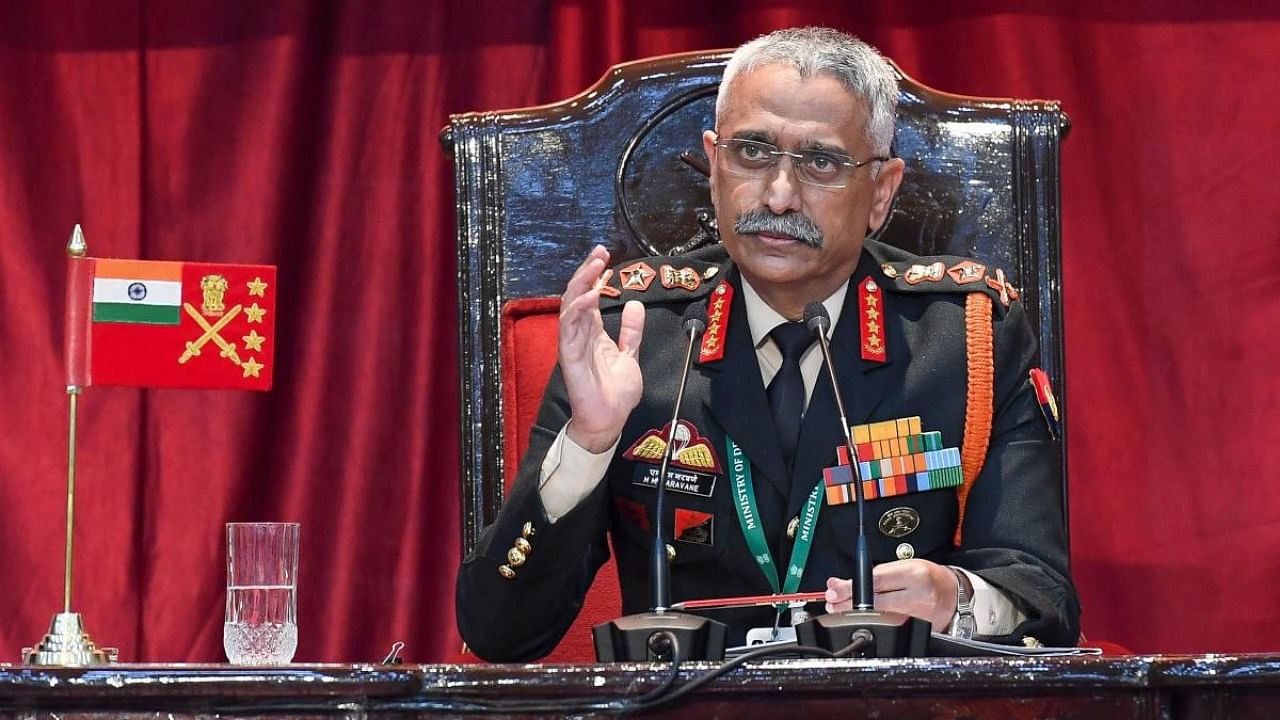 Gen Naravane also said that the Quad is not focused against any particular country. Credit: AFP.