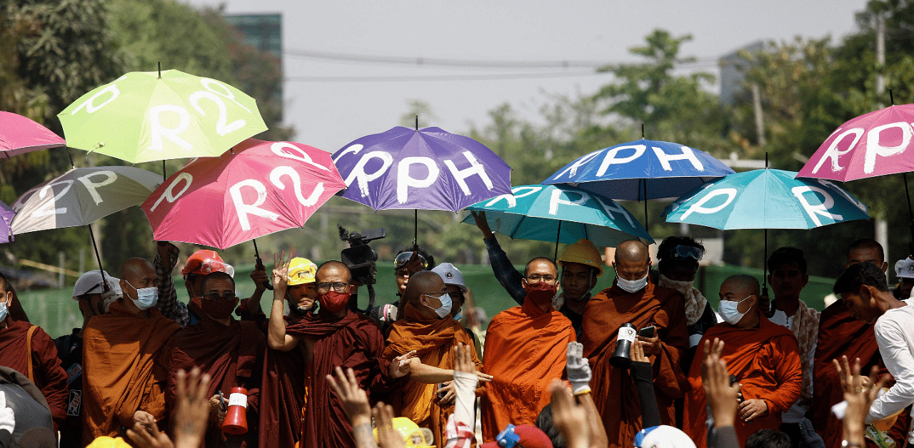 Thousands of people held street protests in the commercial capital Yangon. Credit: AFP Photo