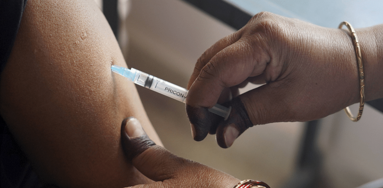 A total of 5,69,57,612 vaccine doses have been given. Credit: PTI Photo