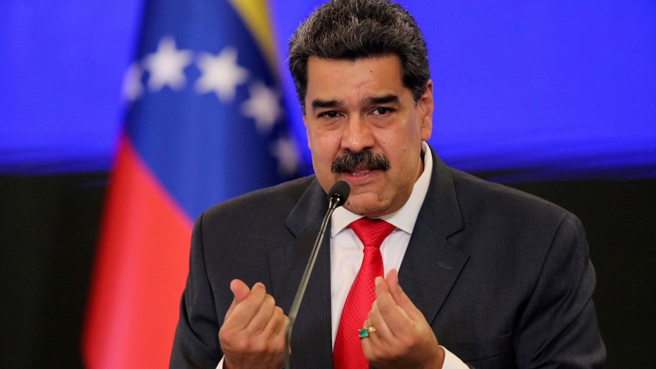 Maduro described Carvativir, an oral solution derived from thyme, as a "miracle" medication that neutralizes the coronavirus. Credit: Reuters File Photo