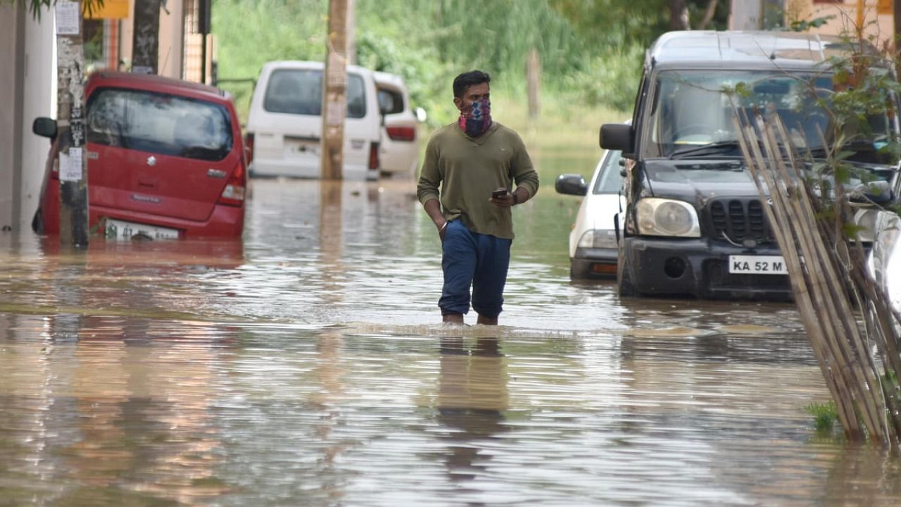 Water-logging is a recurrent problem in many parts of Bengaluru. Credit: DH file photo.