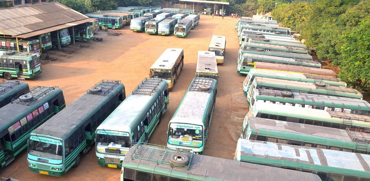 Once voting is over, the special buses will carry the voters back to their locations of work. Credit: PTI Photo