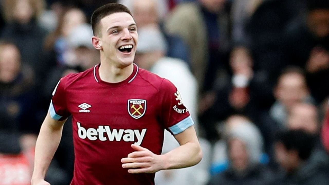 England's midfielder Declan Rice. Credit: Reuters File Photo