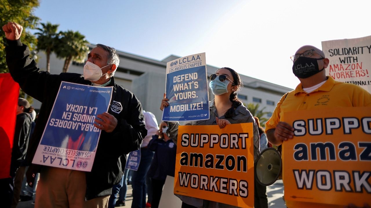 Counting of votes cast by Amazon employees at an Alabama warehouse began March 30, 2021 to determine whether it would become the first union shop at the e-commerce colossus. Credit: Reuters File Photo