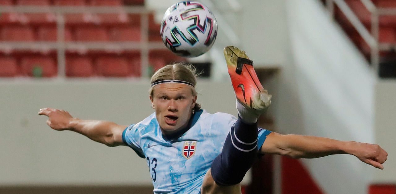 The 20-year-old Norway international is putting up scoring numbers for Dortmund that proved way beyond Messi and Ronaldo at that age. Credit: Reuters Photo