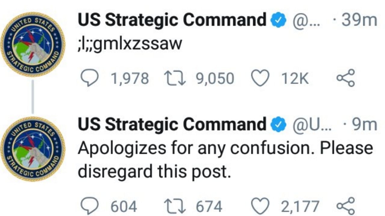 Stratcom tweeted to disregard the previous tweet, and then both of those messages were deleted. Credit: Twitter/@RASmith2017