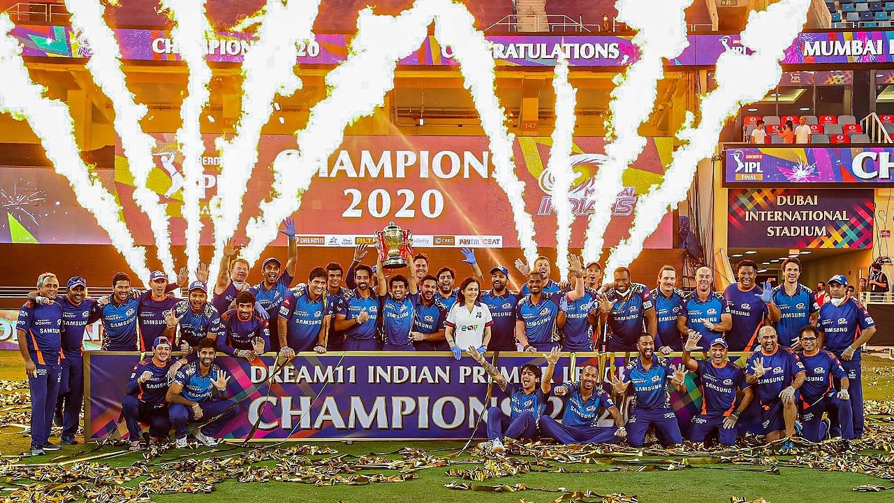 Five-time defending champions Mumbai Indians in IPL. Credit: PTI File Photo
