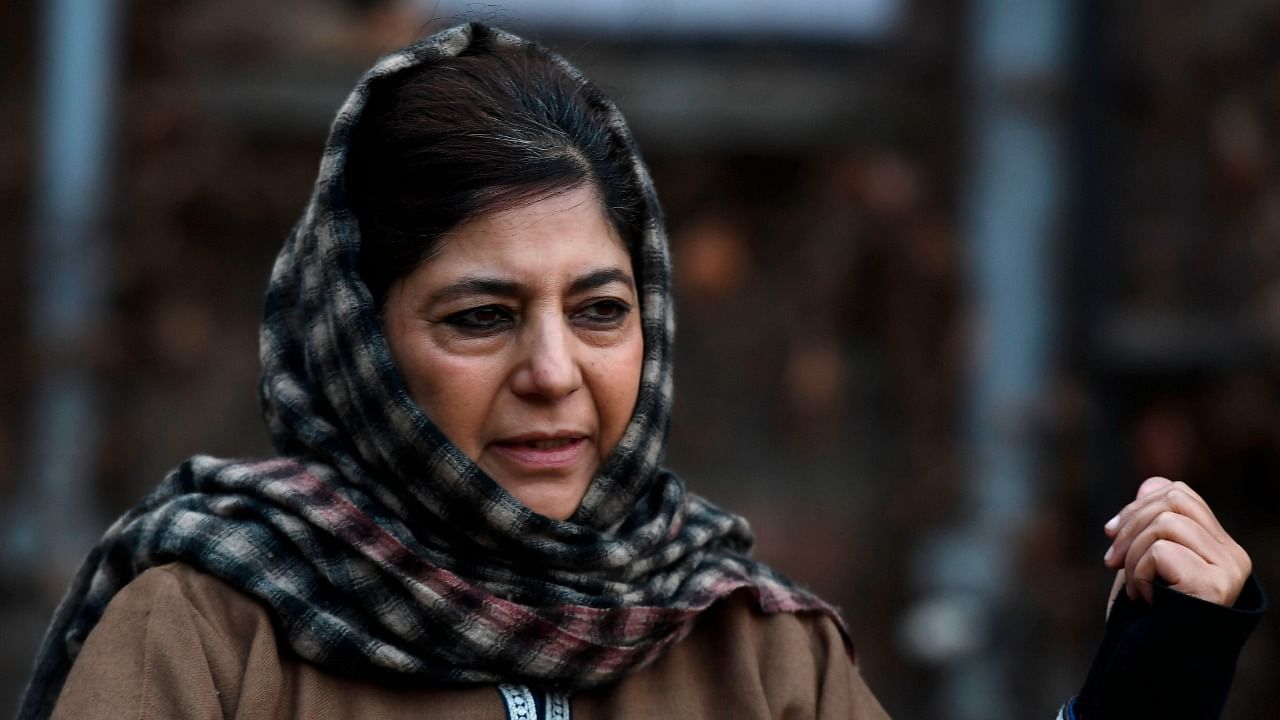 Former J&K Chief Minister and PDP chief Mehbooba Mufti. Credit: AFP File Photo