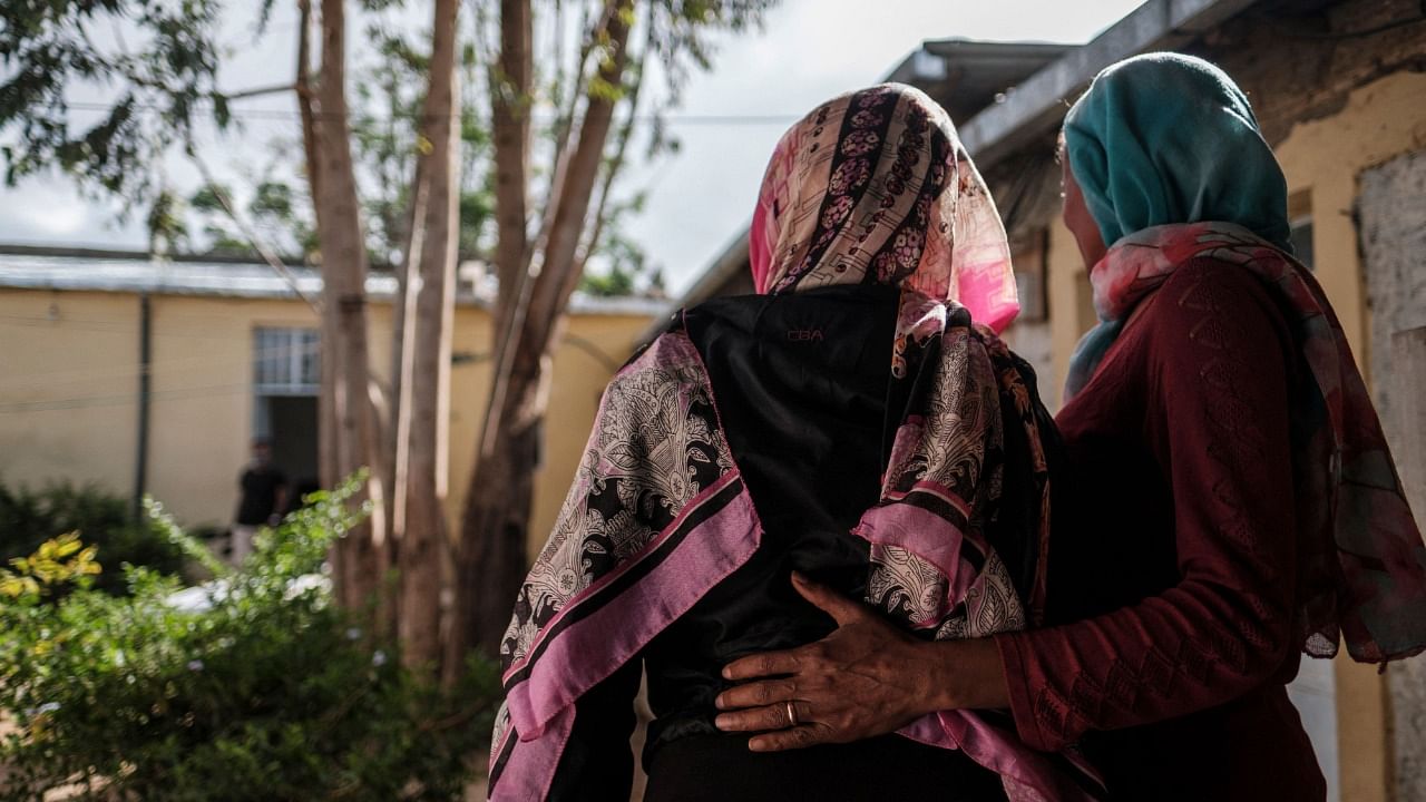 Women at a safe house for survivors of sexual assault, in Mekele. Credit: AFP File Photo