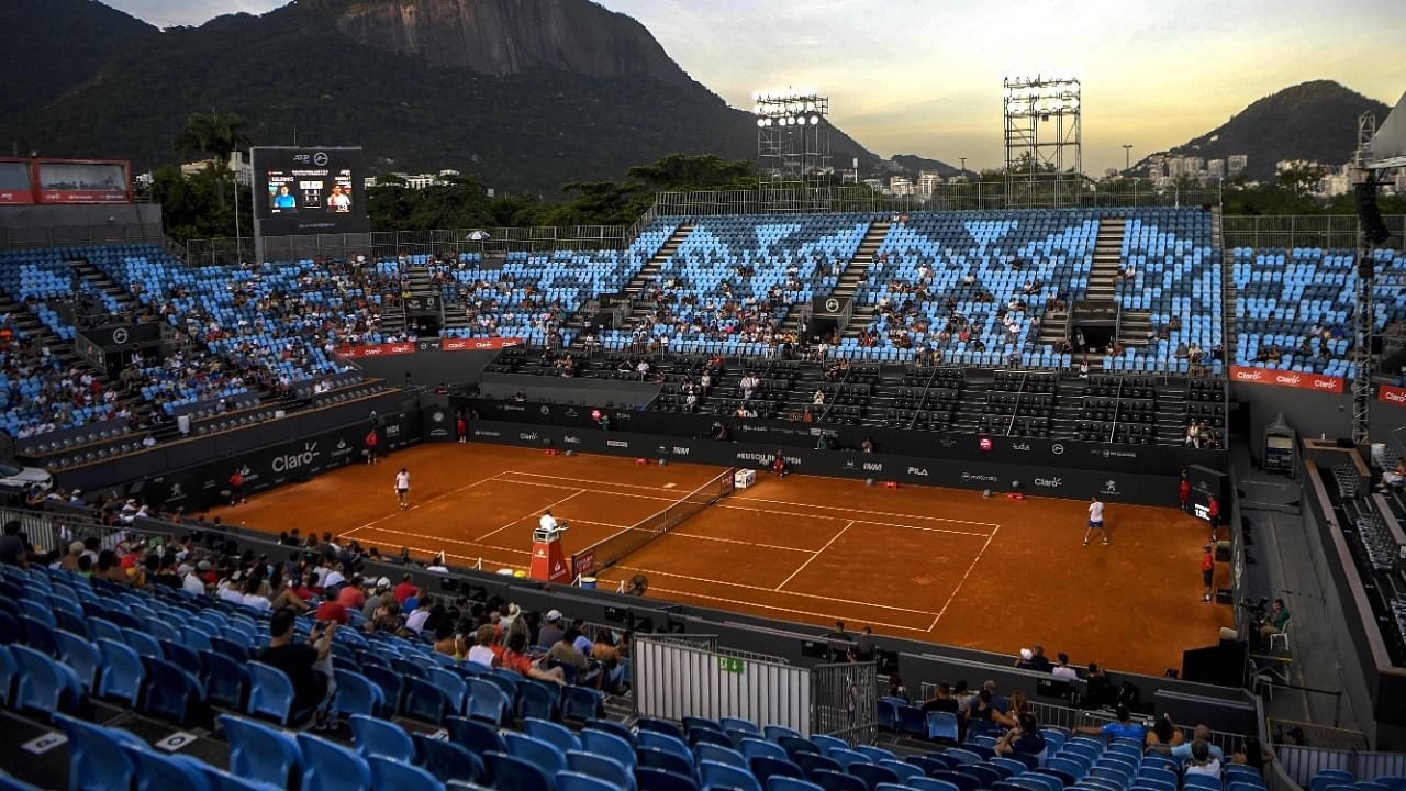 A view of the main court at the Rio Open in Rio de Janeiro, Brazil. Credit: AFP File Photo