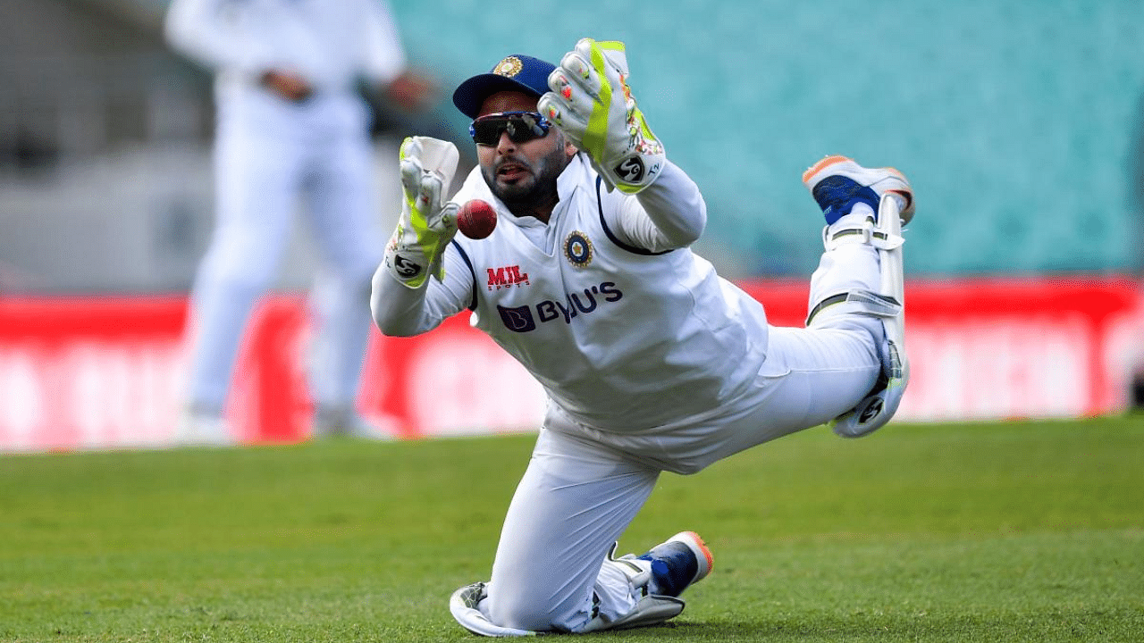 India's wicketkeeper Rishabh Pant drops a catch off Australia's Will Pucovski (not pictured) during the first day of the third cricket Test match between Australia and India at the Sydney Cricket Ground (SCG )in Sydney. Credit: AFP File Photo