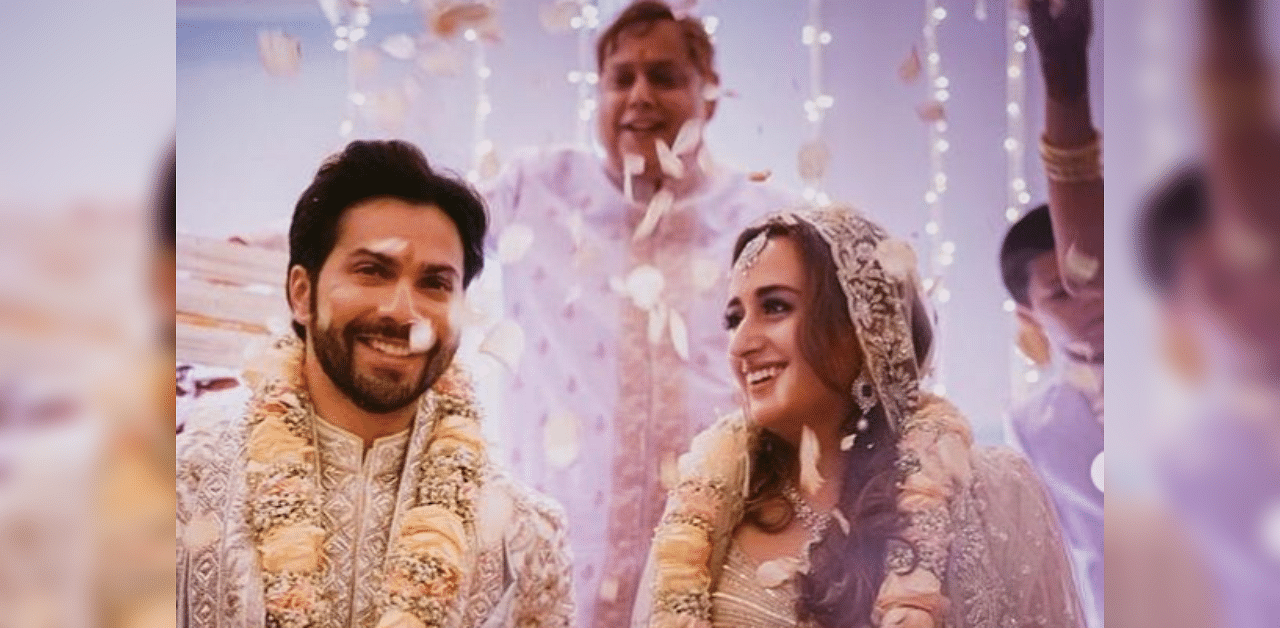 Varun Dhawan, Natasha Dalal during their wedding. Credit: Instagram/VarunDhawan