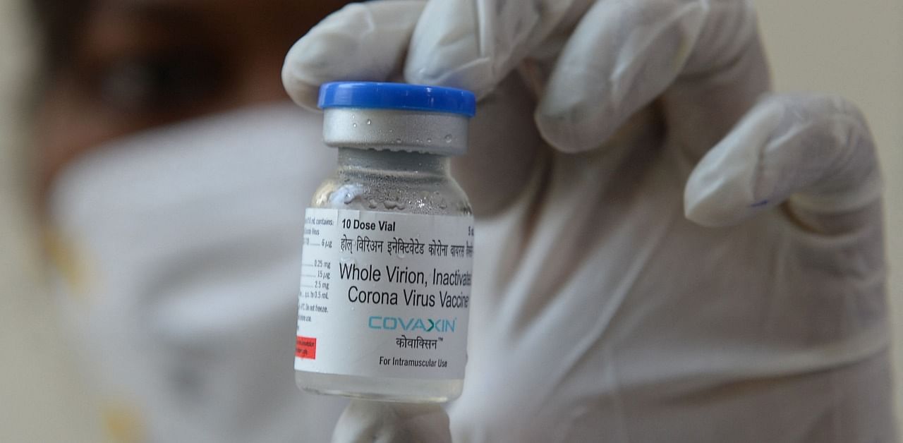A vial of Covaxin. Credit: PTI Photo