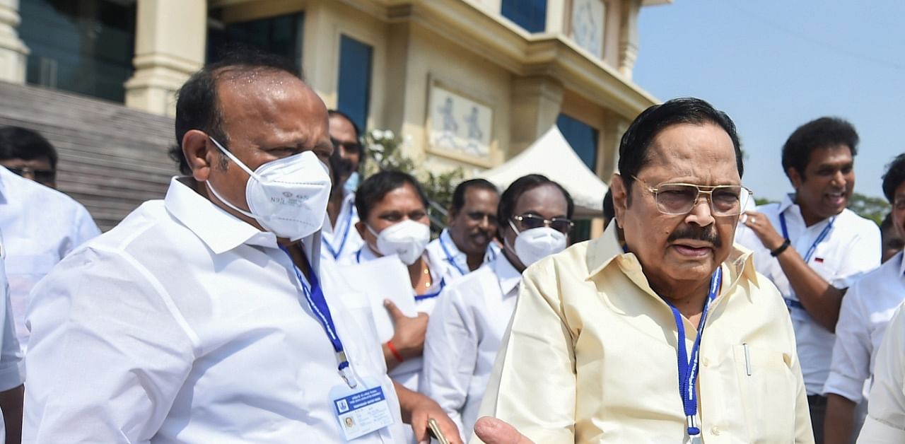 DMK general secretary, Duraimurugan, slammed the centre for 'income tax searches'. Credit: PTI Photo