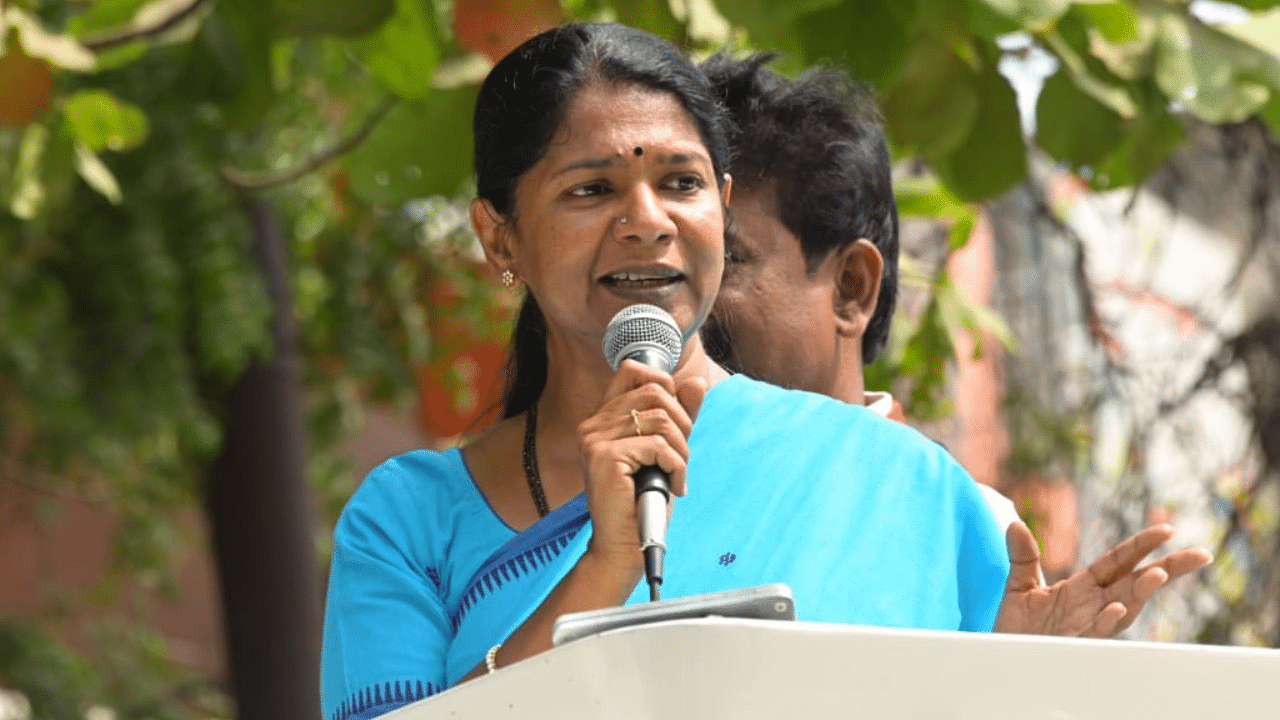 Kanimozhi, who has been actively campaigning for the April 6 Assembly polls, has cancelled her programmes after testing positive for the virus, the sources said. Credit: Facebook/KanimozhiDMKpage