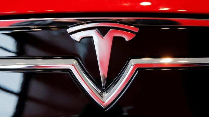 Tesla logo on a car. Credit: Reuters Photo