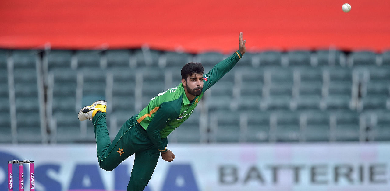 Pakistan bowler Shadab Khan. Credit: AFP Photo
