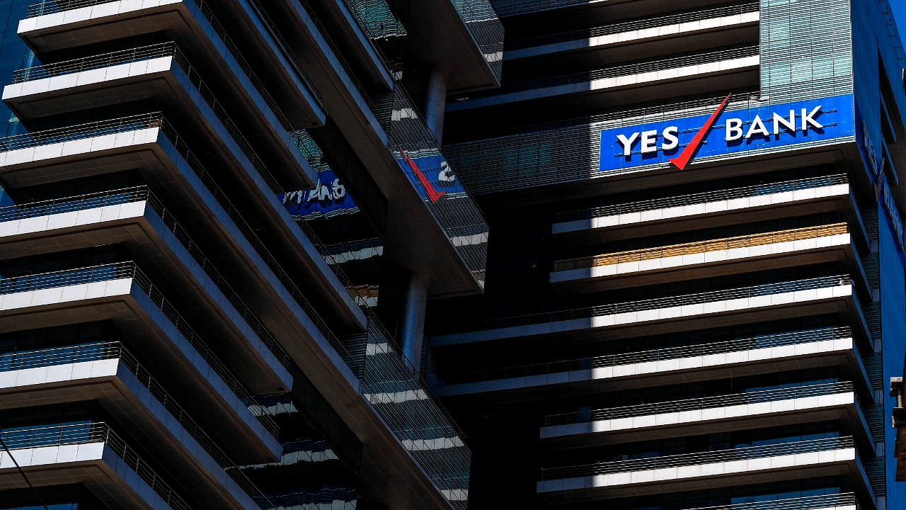 Stocks of Yes Bank were trading at Rs 15.45 apiece on BSE, down 1.90 per cent. Credit: AFP Photo
