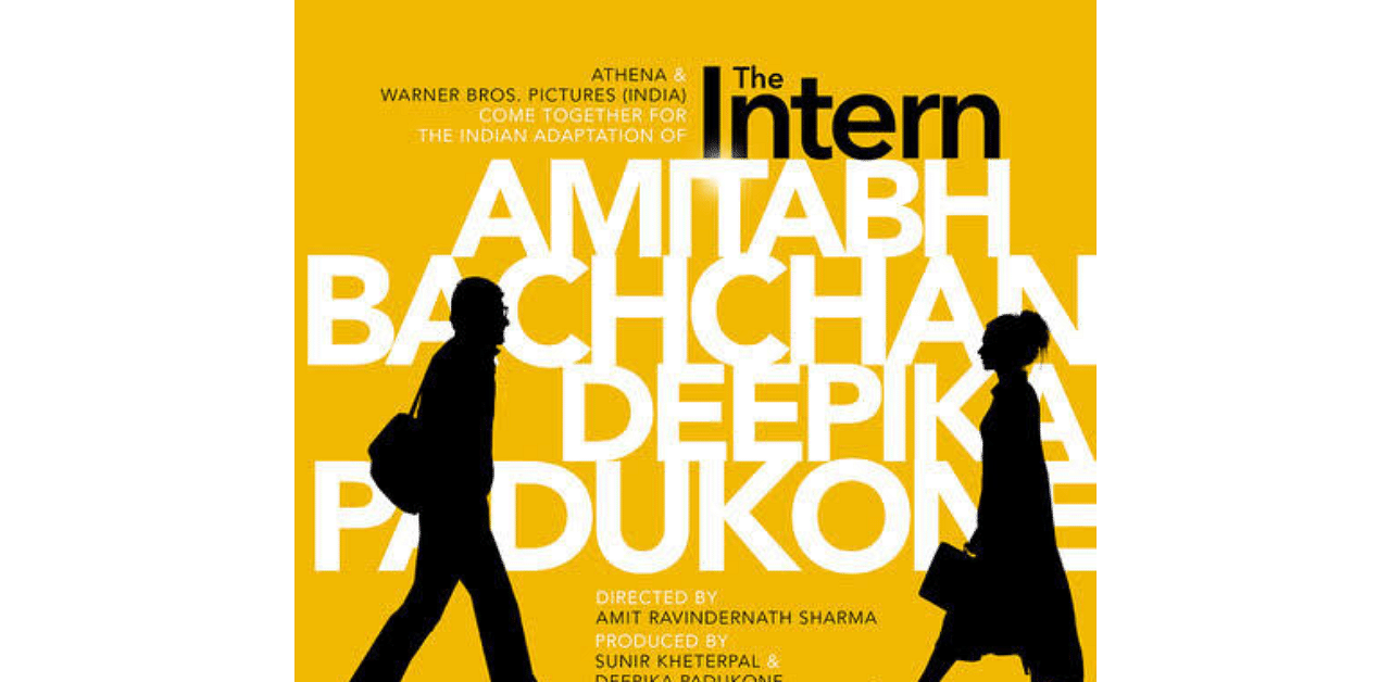 The poster of 'The Intern' Hindi remake. Credit: Twitter/@SrBachchan