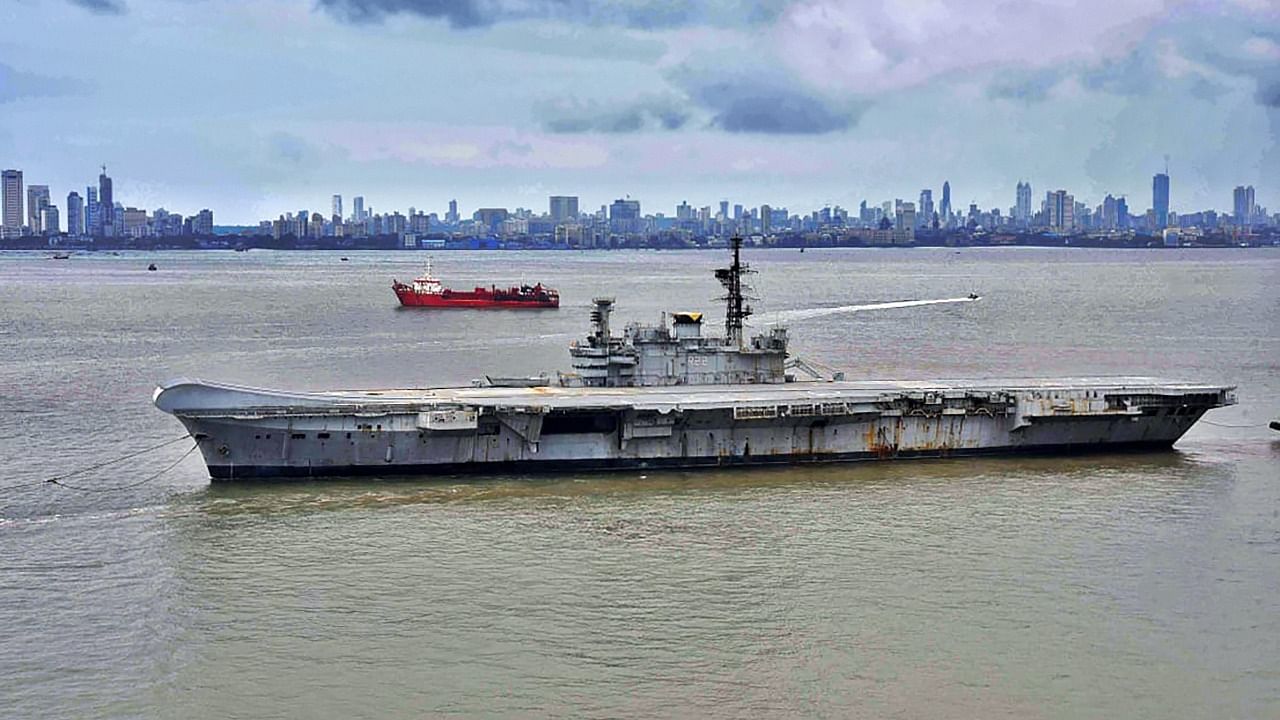 INS Viraat on its way to Gujarat on September 19, 2020. Credit: PTI file photo.