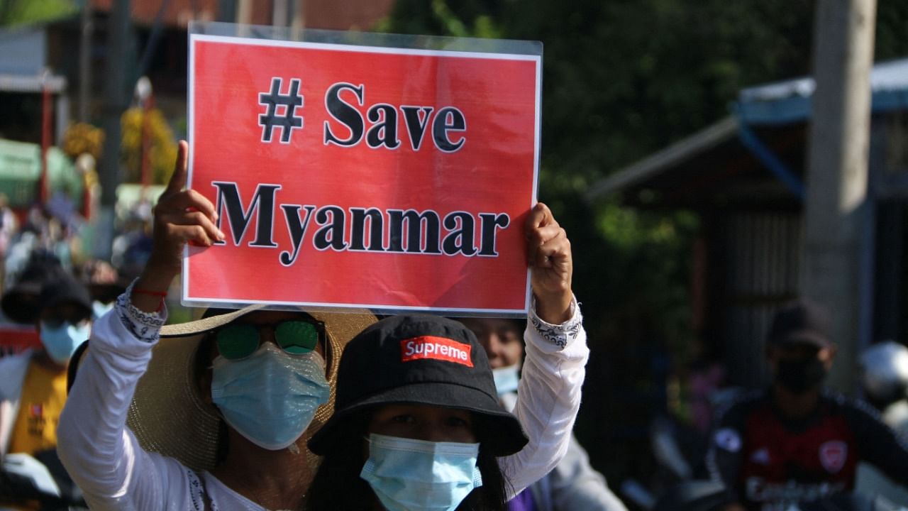 Demonstrations calling for the return of democracy and the release of Suu Kyi from detention have rocked Myanmar. Credit: AFP Photo