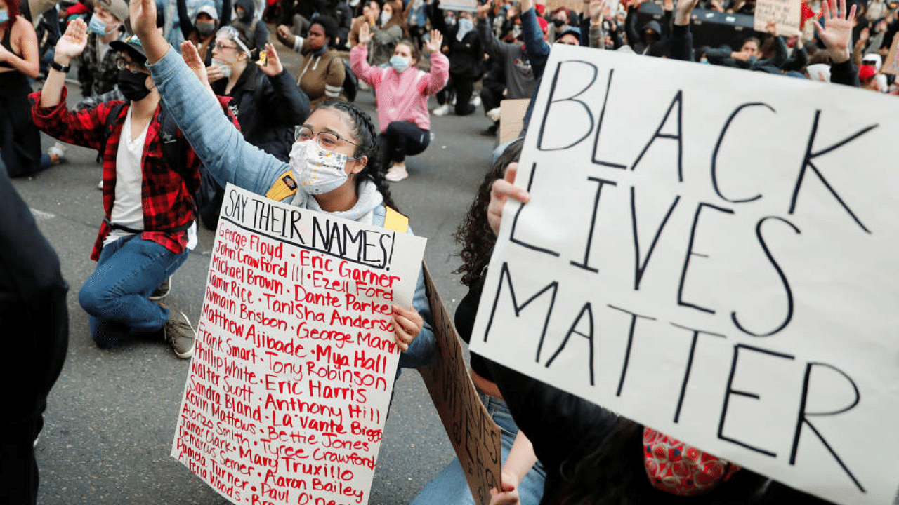 Protesters rally against the death in Minneapolis police custody of George Floyd, in Portland, Oregon, U.S. May 31, 2020. Credit: Reuters Photo