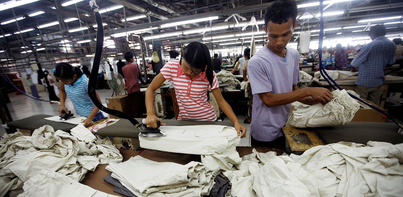 Workers at a garment factory in Myanmar. Credit: Reuters Photo