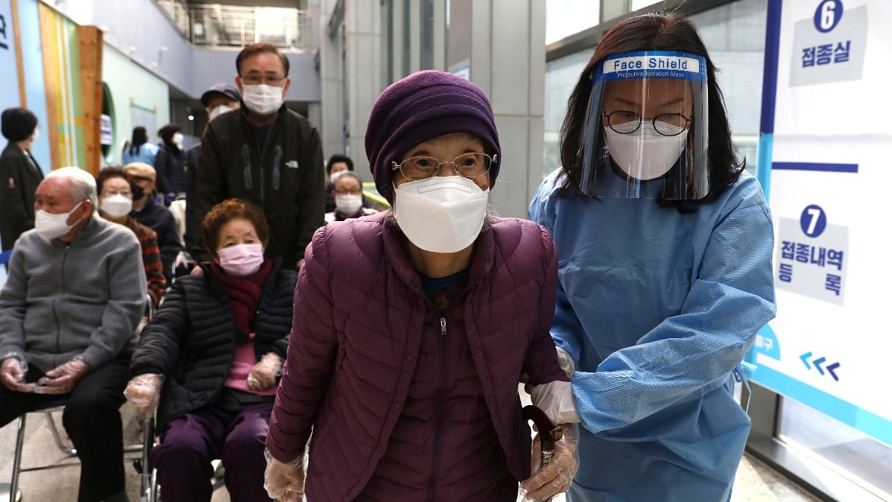 Total infections rose to 1,08,269, with 1,764 deaths so far in South Korea. Credit: AP/PTI File Photo
