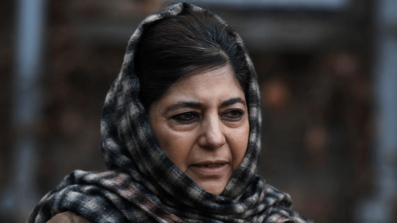 Peoples Democratic Party (PDP) leader and former Chief Minister of Jammu and Kashmir Mehbooba Mufti. Credit: AFP Photo